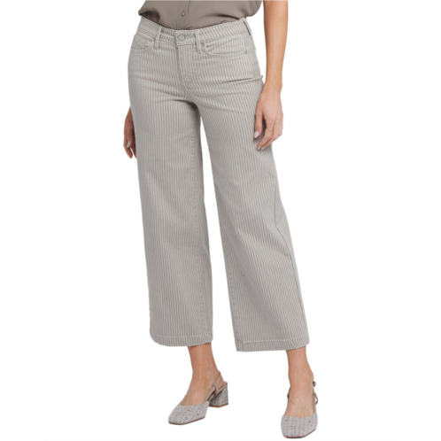 NYDJ petite teresa hidden lodge stripe wide leg jean