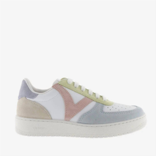 VICTORIA womens madrid serraje multicolor sneaker in celeste