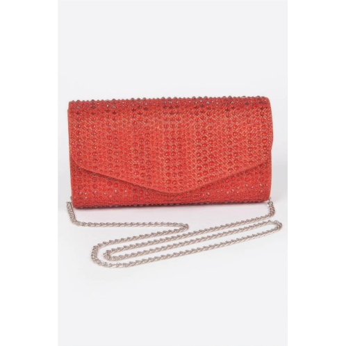 FASHNZFAB rhinestone hotfix party clutch