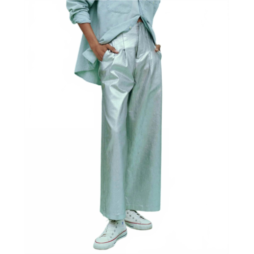 THE GREAT. sculpted trouser in silver