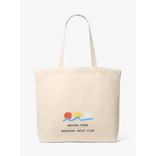 Michael Kors x montauk yacht club cotton canvas tote bag