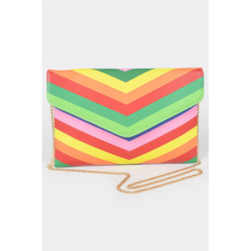 FASHNZFAB multi color envelope clutch