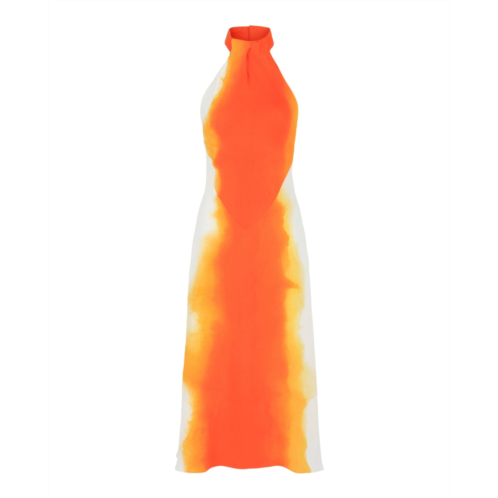 FERRAGAMO abstract-print halterneck dress