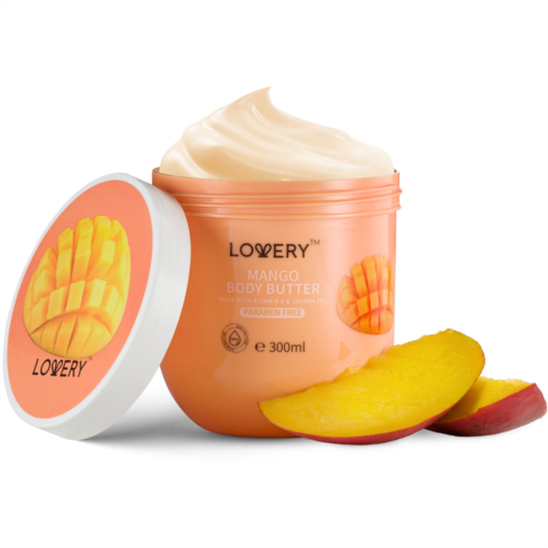 Lovery mango whipped body butter - 12oz ultra-hydrating shea butter body cream