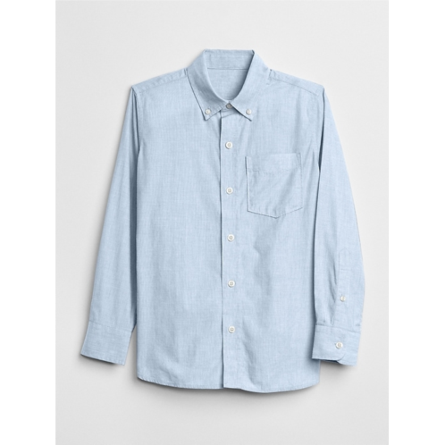 Gap Kids Uniform Poplin Long Sleeve Shirt