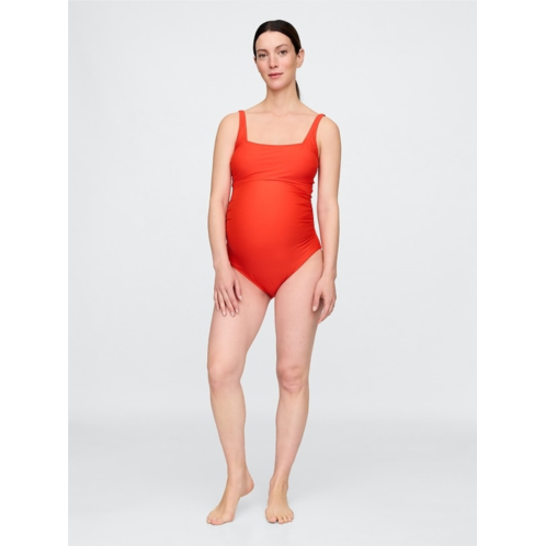 Gap Maternity Square Neck One-Piece Swimsuit