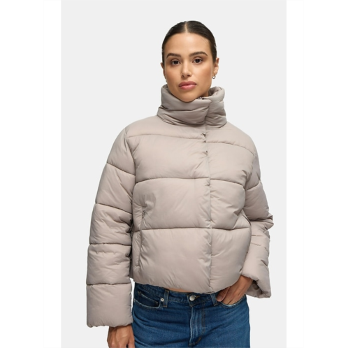 Gap Ingrid and Isabel Cloud Crop Side Zip Maternity Puffer Jacket