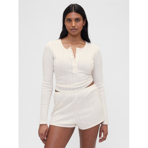 Gap × Summer Fridays Pointelle Henley PJ Top