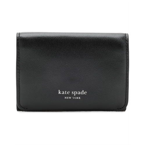 Kate Spade New York Halo Fine Grain Leather Card Case Trifold Wallet