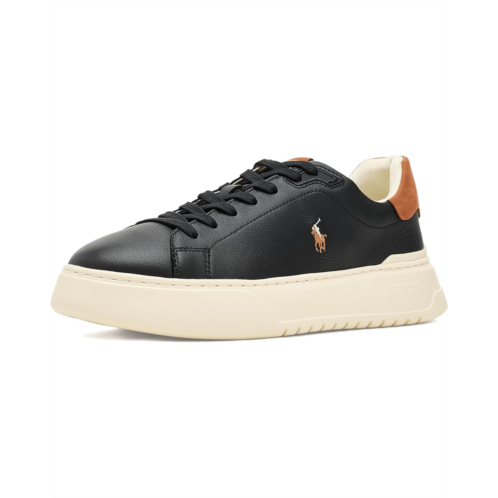 Mens Polo Ralph Lauren RLite Court Tumbled Leather Sneakers