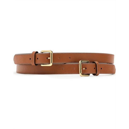 POLO Ralph Lauren Lauren Ralph Lauren Leather Double-Buckle Stacked Wide Belt