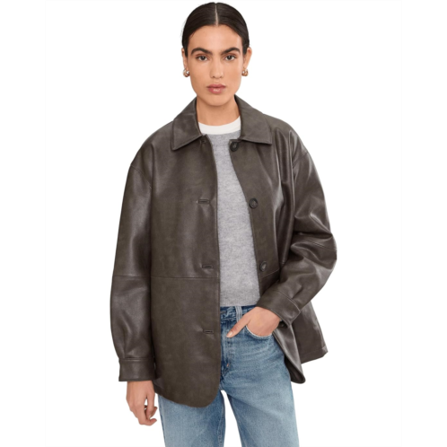 Womens Levis Faux Leather Blazer