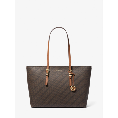 Michael Kors quinn large signature logo and leather tote bag