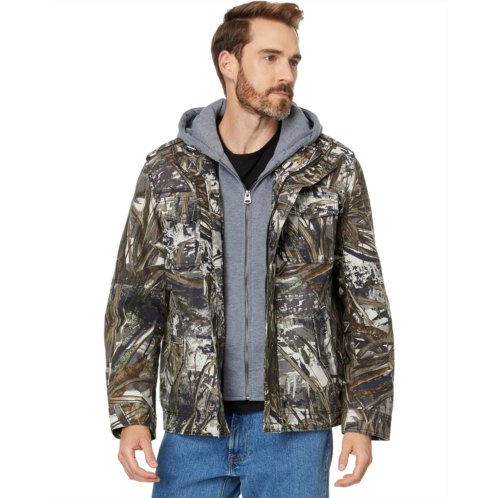 Mens Levis Two-Pocket Hoodie with Zip Out Jersey Bib/Hood and Sherpa Lining