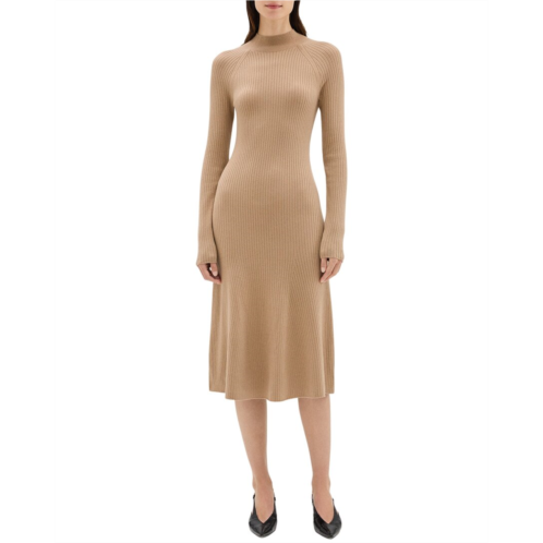 Theory flare midi dress
