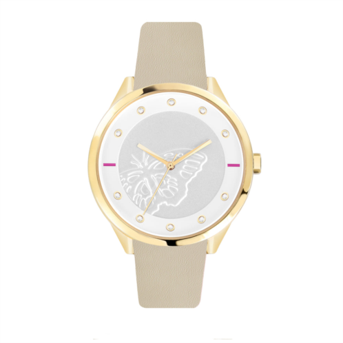 Furla womens metropolis silver dial calfskin leather watch