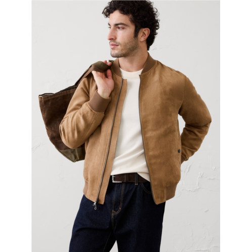bananarepublic Vegan Suede Bomber