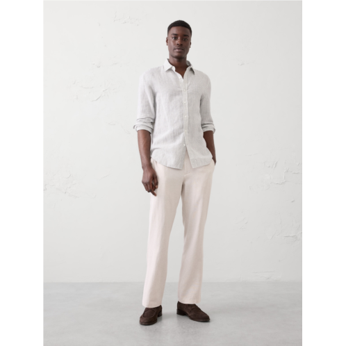 bananarepublic Slim-Fit Straight Linen-Blend Trouser