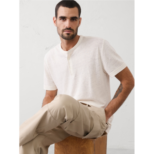 bananarepublic Standard-Fit Linen-Blend Henley