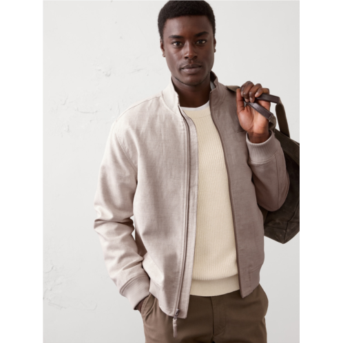 bananarepublic Linen-Blend Bomber