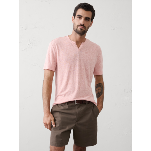 bananarepublic Standard-Fit Linen-Blend Notch T-Shirt