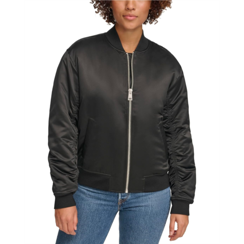 Womens Levis Fashion Bomber with Ruching on Sleeves