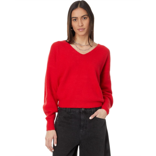 Madewell V-Neck Cozy Cotton Wedged Pullover