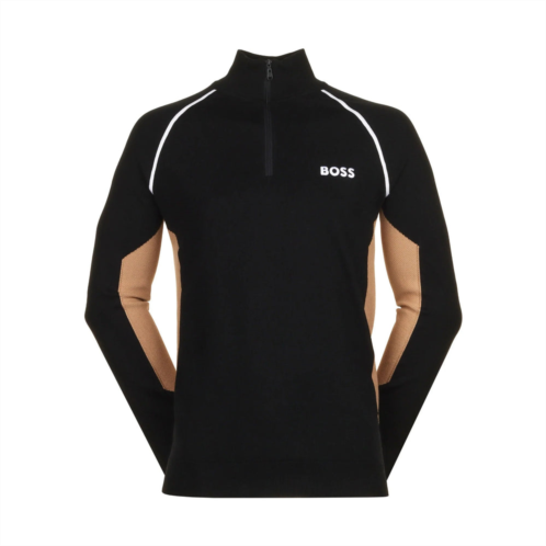 Hugo Boss mens hydro-x quarter zip sweatshirt black