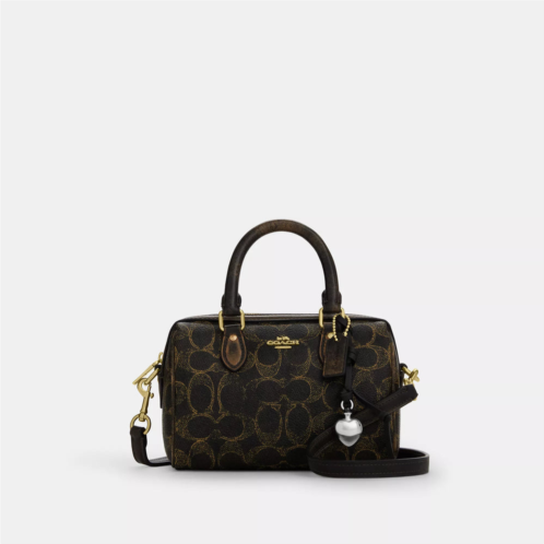 Coach Outlet mini rowan crossbody bag in loved signature canvas with charms