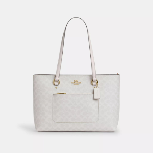 Coach Outlet station tote bag in signature canvas