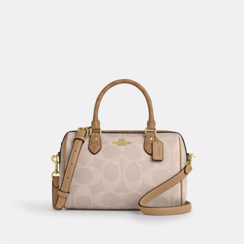 Coach Outlet rowan satchel bag in blocked signature canvas