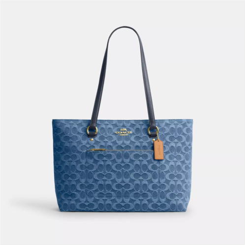 Coach Outlet station tote bag in signature denim