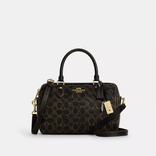 Coach Outlet rowan satchel bag in loved signature canvas with charms