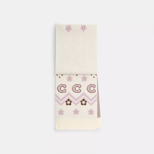 Coach Outlet fair isle print knit muffler