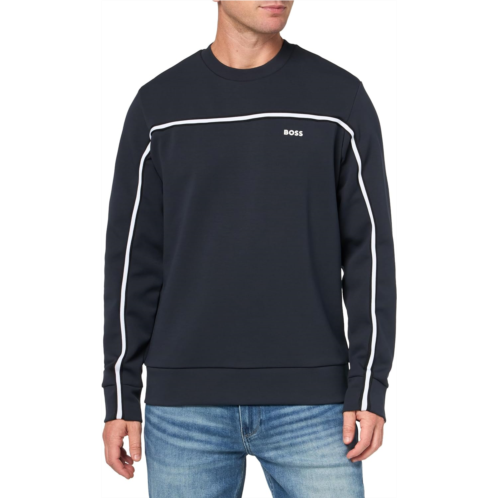 Hugo Boss mens salbo 1 crew neck sweater blue