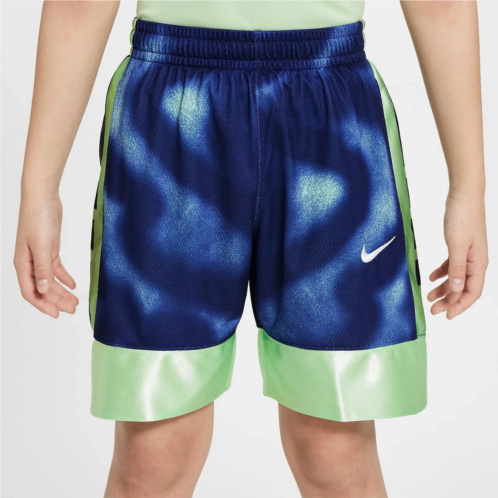 Nike boys dri-fit elite 23 shorts light green drawstring performance nwo11