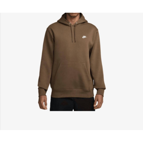 NIKE MENS club hoodie in brown