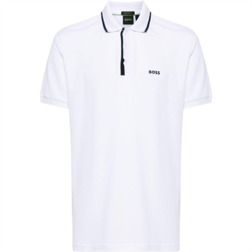 Hugo Boss mens paddy 2 ncsa stretch polo shirt white