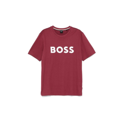 Hugo Boss mens tiburt 354 short sleeve crew neck t-shirt burgundy