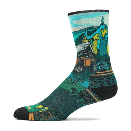 Mens Smartwool Hike Targeted Cushion Trail Trekker Print Crew Socks