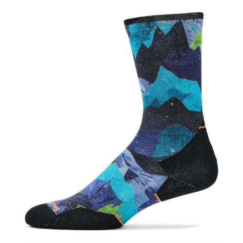 Mens Smartwool Trail Run Targeted Cushion Summit Sector Print Crew Socks