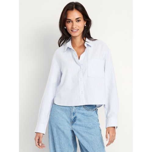 OldNavy Cropped Button-Down Oxford Shirt