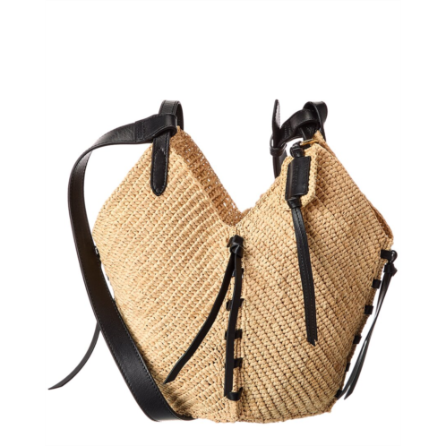 Isabel Marant tampa mini raffia & leather tote