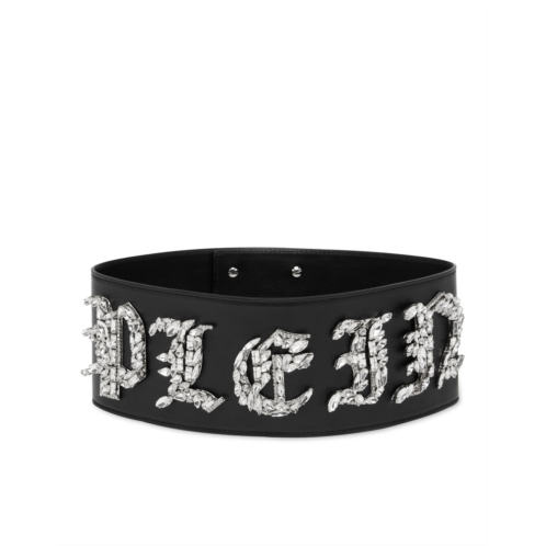 PHILIPP plein leather belt gothic plein