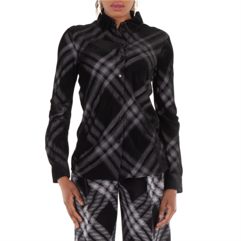 Burberry long sleeve check-print button down shirt