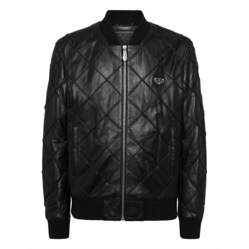 PHILIPP PLEIN leather bomber ls