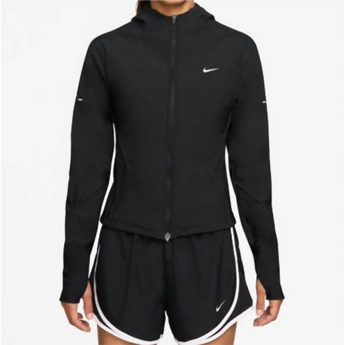 NIKE swift therma-fit running jacket in black/reflective silver