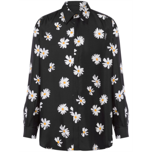 MOSCHINO silk floral print shirt