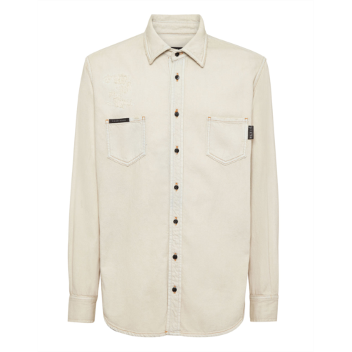 PHILIPP PLEIN denim shirt ls