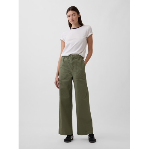 Gap High Rise Easy Wide-Leg Khakis